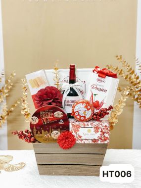 GIỎ QUÀ TẾT BÁNH KEỌ NHẬP 2025 bk25-02 -RƯỢU NGOẠI SG