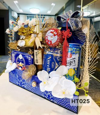 GIỎ QUÀ TẾT BÁNH KEỌ NHẬP 2025 bk25-10-RƯỢU NGOẠI SG