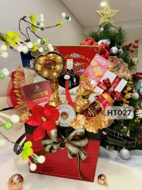 GIỎ QUÀ TẾT BÁNH KEỌ NHẬP 2025 bk25-12 - RƯỢU NGOẠI SG