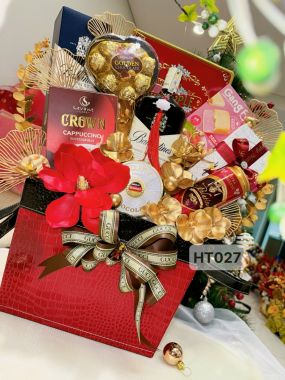 GIỎ QUÀ TẾT BÁNH KEỌ NHẬP 2025 bk25-12 - RƯỢU NGOẠI SG