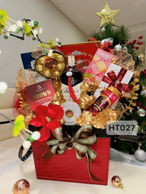 GIỎ QUÀ TẾT BÁNH KEỌ NHẬP 2025 bk25-12 - RƯỢU NGOẠI SG