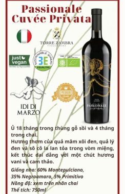 Rượu vang Ý Idi Di Marzo Passionale Cuvee Privata