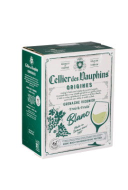 RƯỢU VANG PHÁP BỊCH BIB CELLIER DES DAUPHINS ORIGINES IGP DROME WHITE
