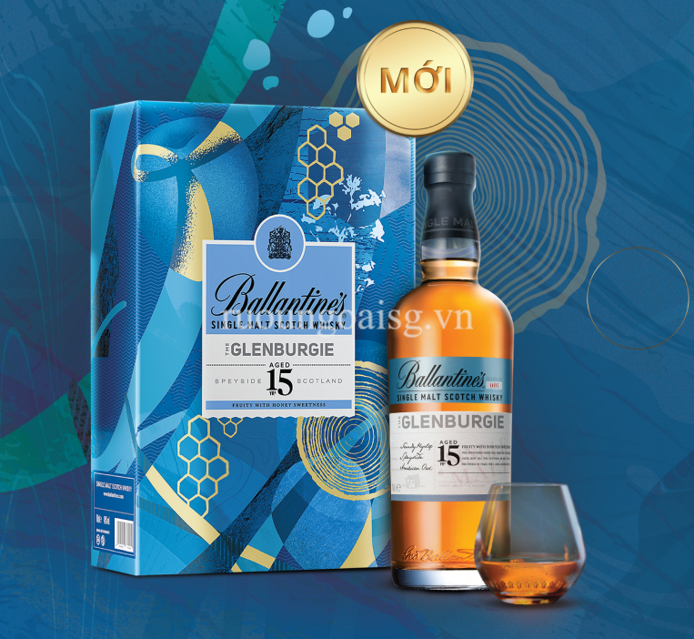 BALLANTINE'S GLENBURGIE 15 NĂM - HỘP QUÀ TẾT 2023