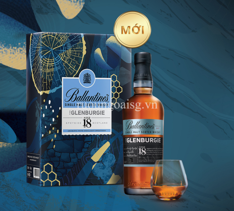 BALLANTINE'S GLENBURGIE 18 NĂM - HỘP QUÀ TẾT 2023