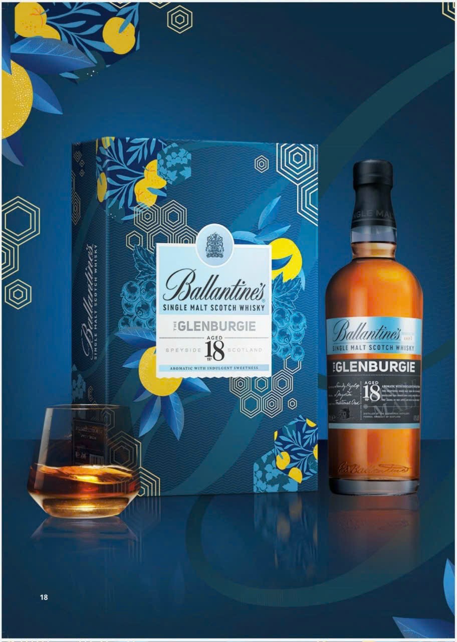 Rượu Whisky Ballantine's Glenburgie 18 Year Old Phiên Bản Hộp Quà Tết 2025