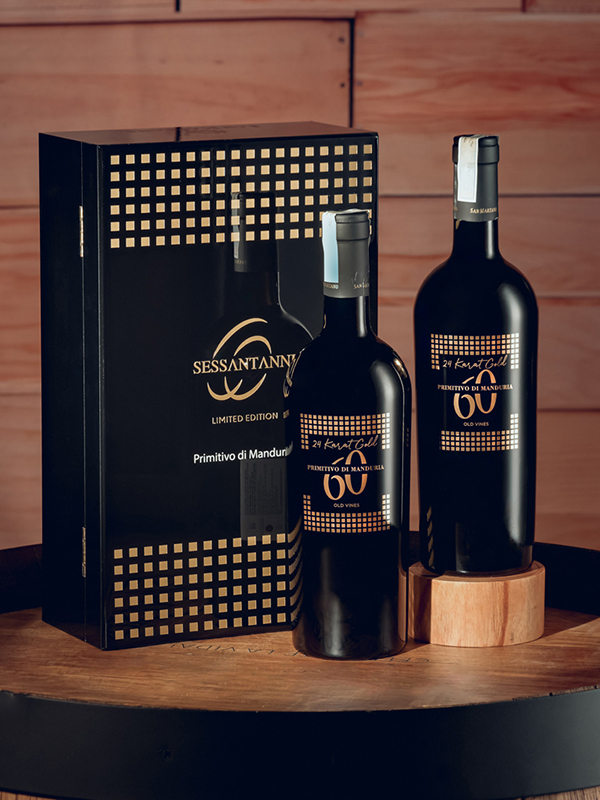 Rượu Vang Ý 60 Sessantanni Limited Edition (24 Karat Gold)