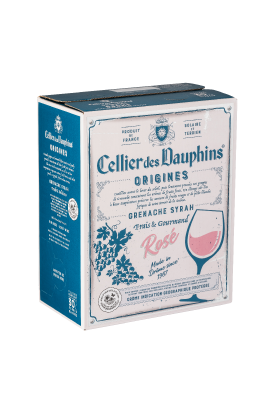 RƯỢU VANG PHÁP BỊCH BIB CELLIER DES DAUPHINS ORIGINES IGP DROME ROSE