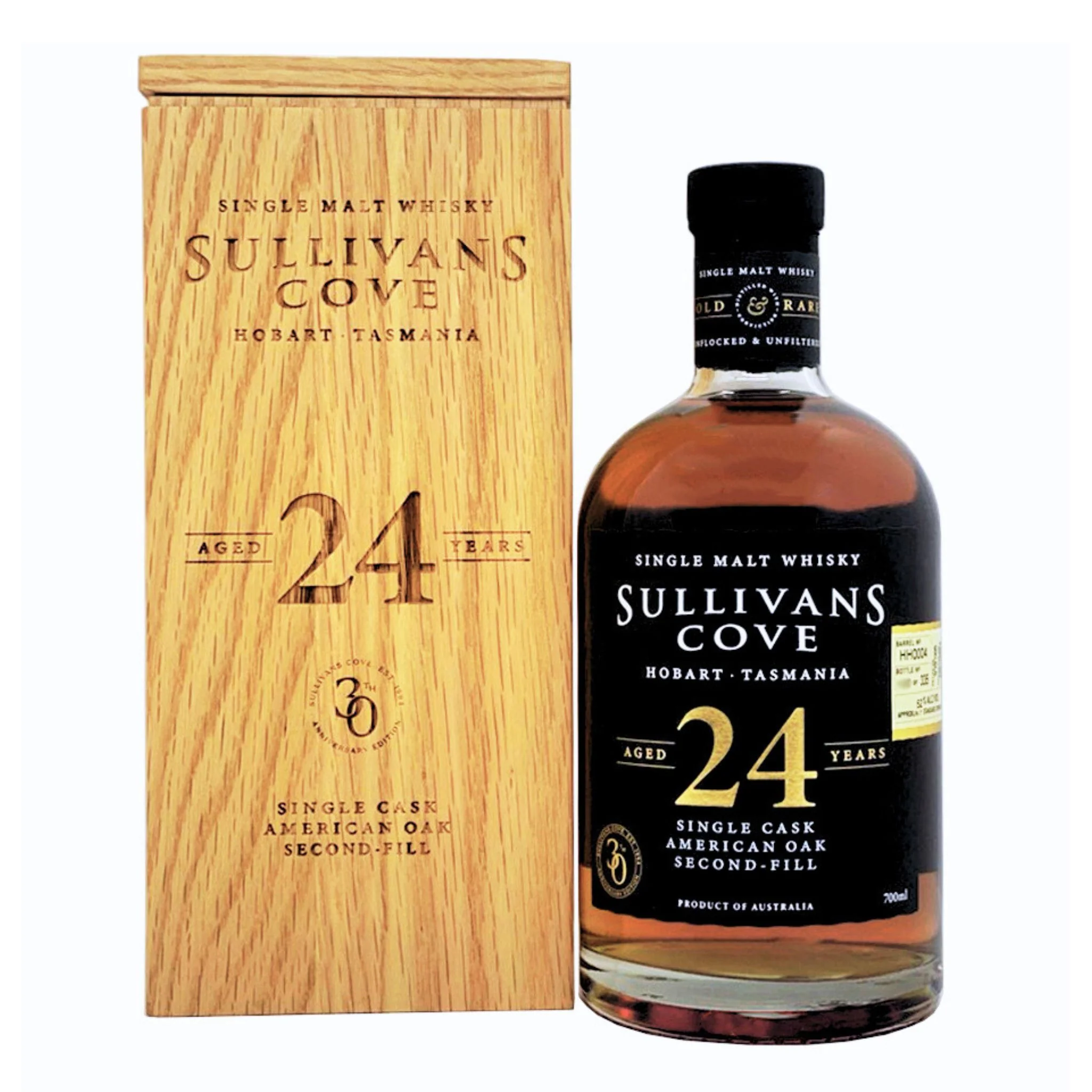 Rượu Whisky Úc Sullivans Cove 24 Year Old American Oak